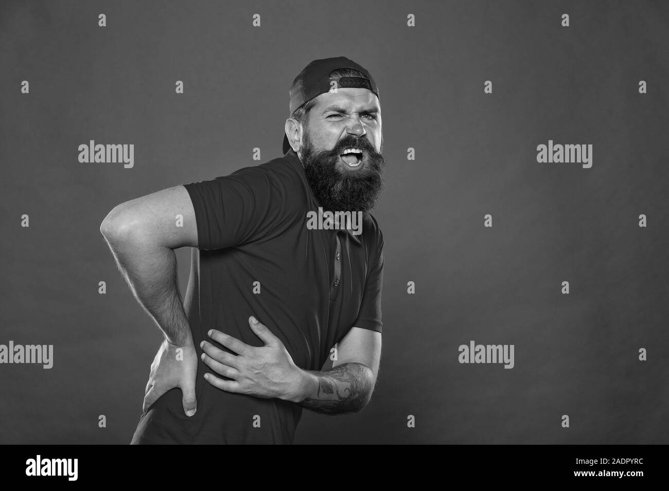 Lower back massage Black and White Stock Photos & Images Alamy