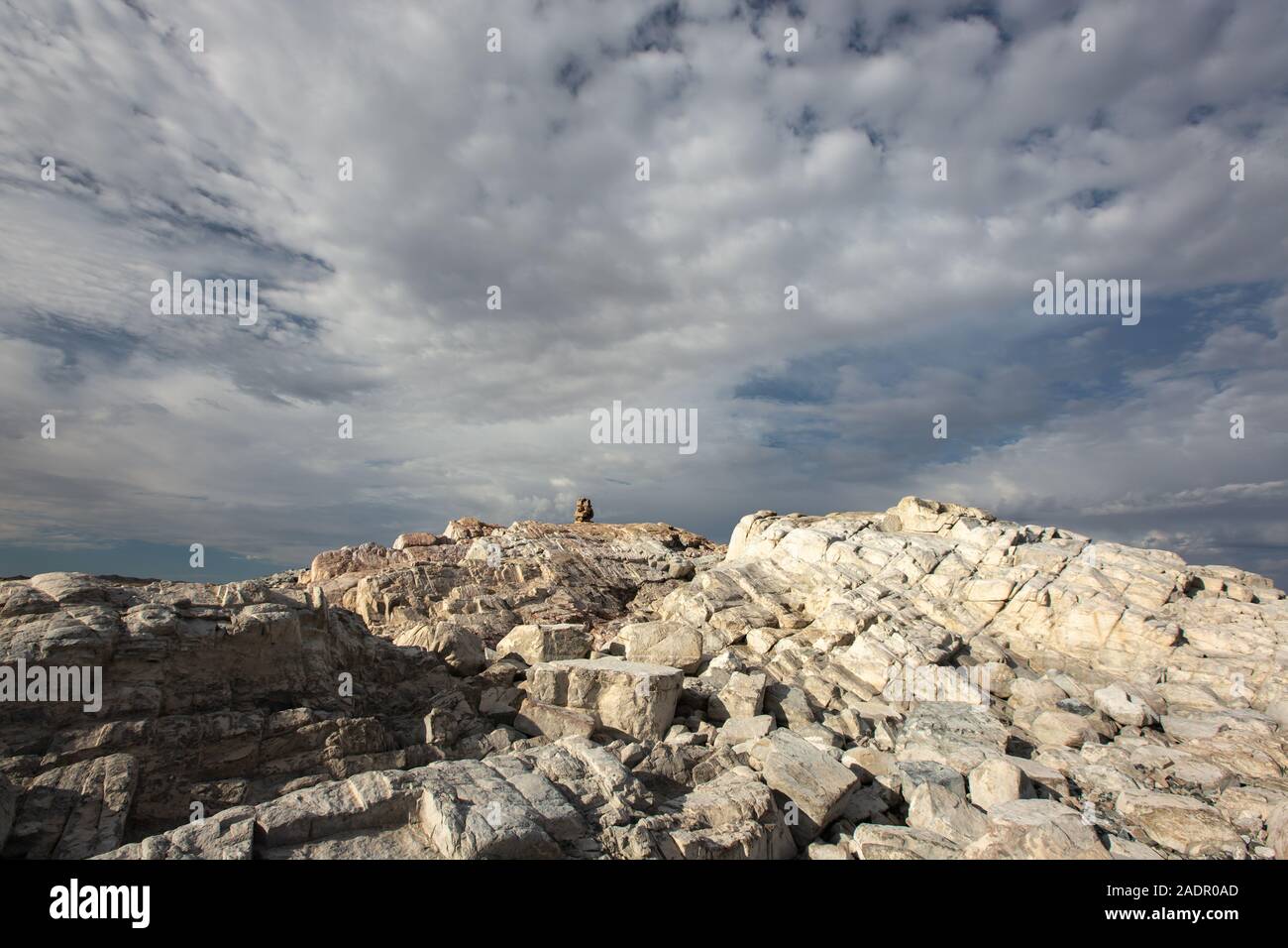 rocks hill in steppe of mongolia Stock Photo