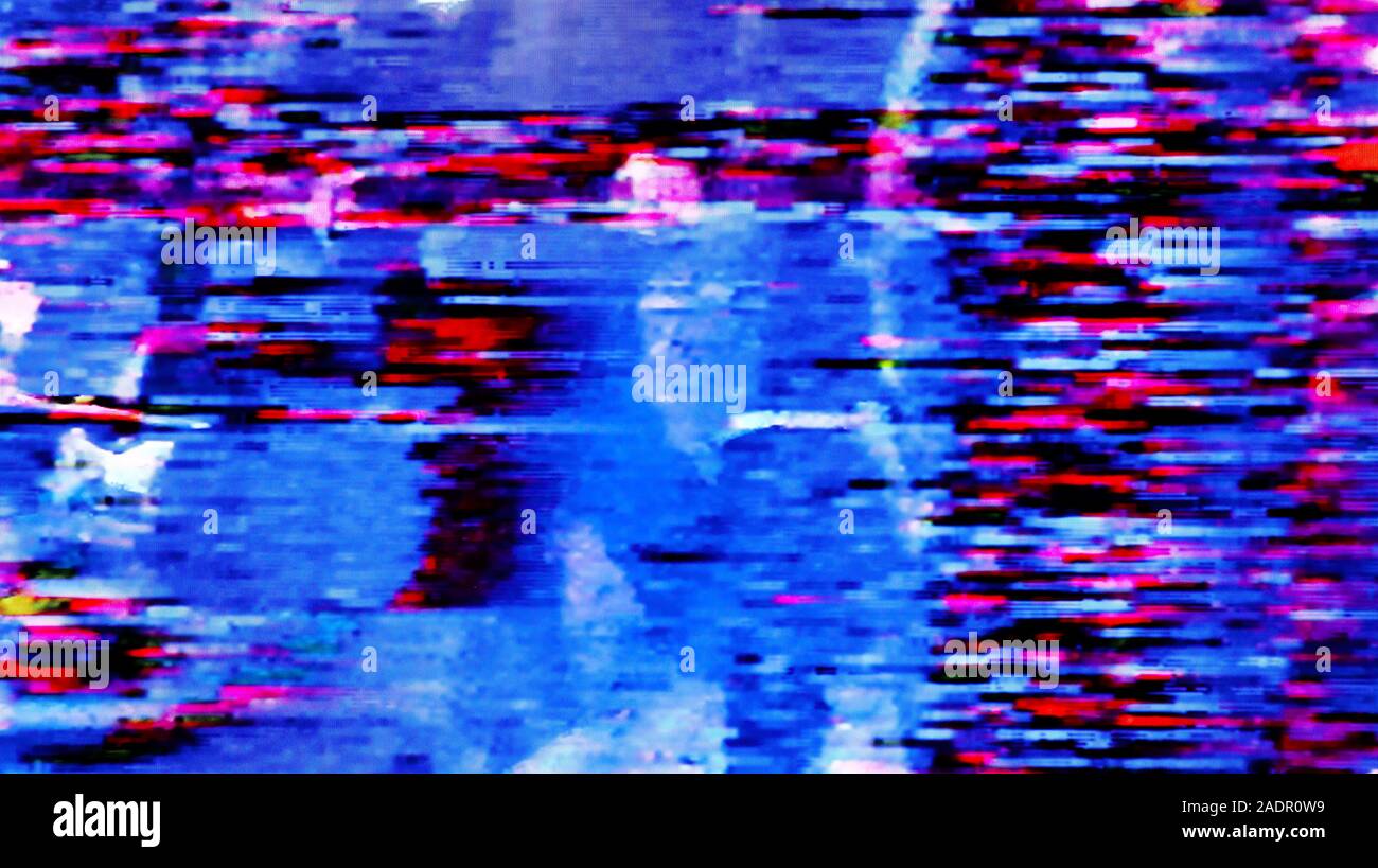 Tv Static Noise Glitch Effect Stock Photo Alamy