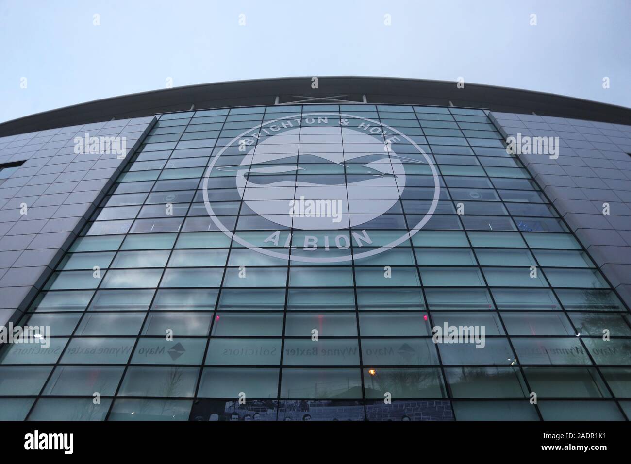 Brighton and Hove Albion Football Ground in Flamer, Brighton, East Sussex, UK. Stock Photo