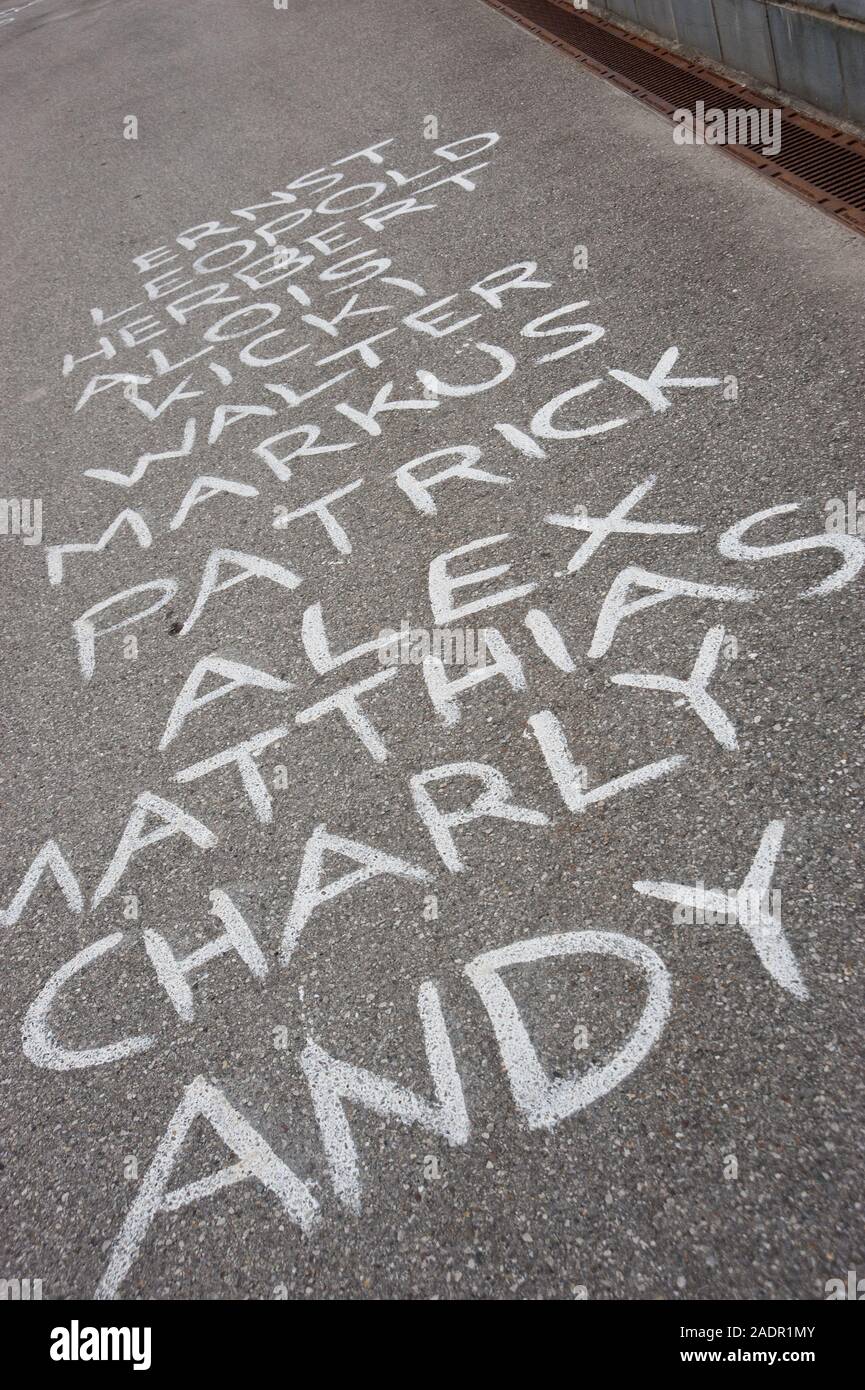 Namen Names Stock Photo Alamy