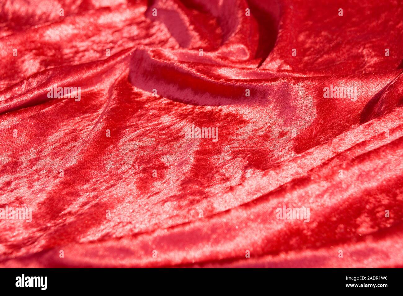 Roter Samt, Hintergrund - Red Velvet, Background Stock Photo