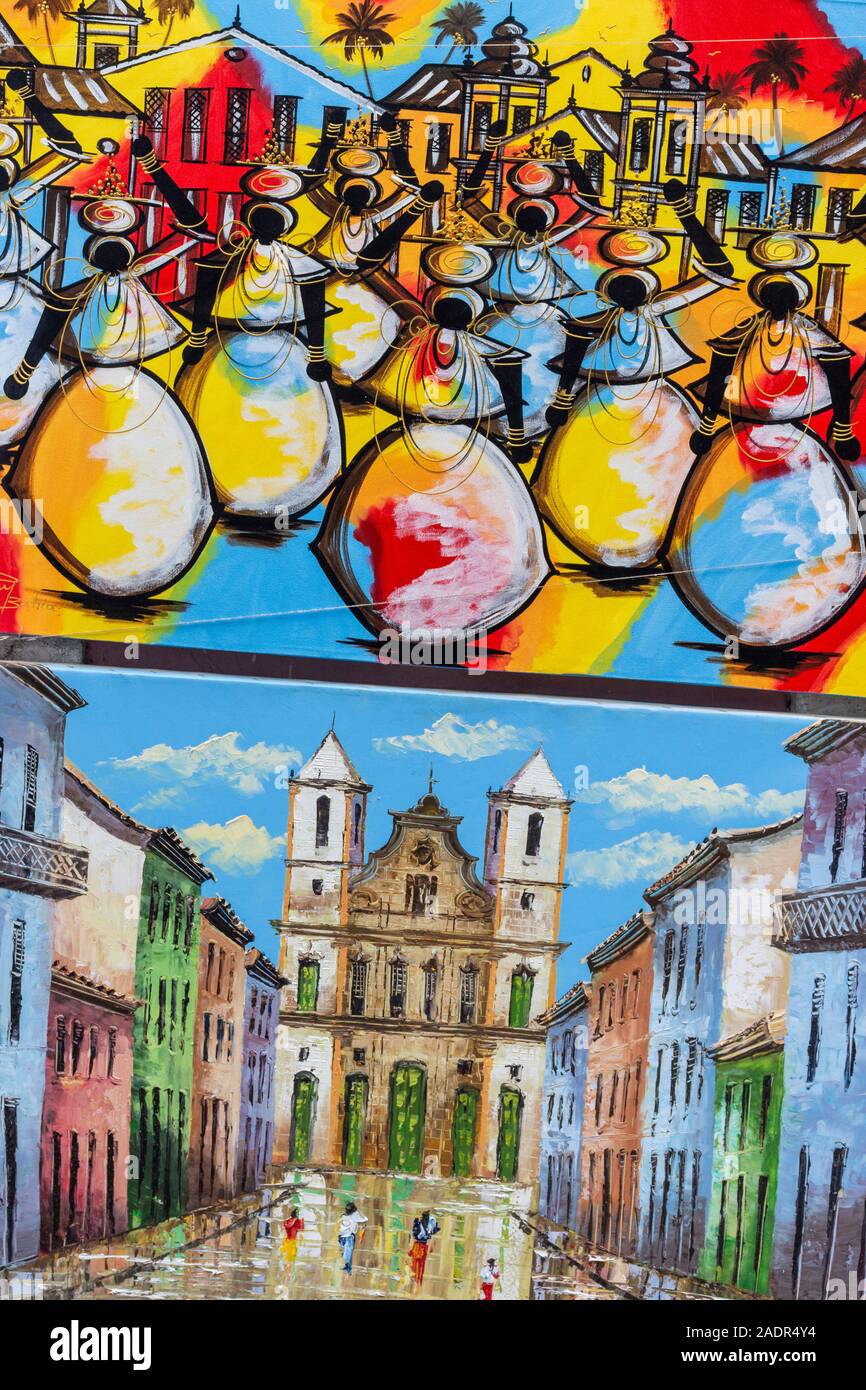 View to beautiful and colorful art paintings for sale in the