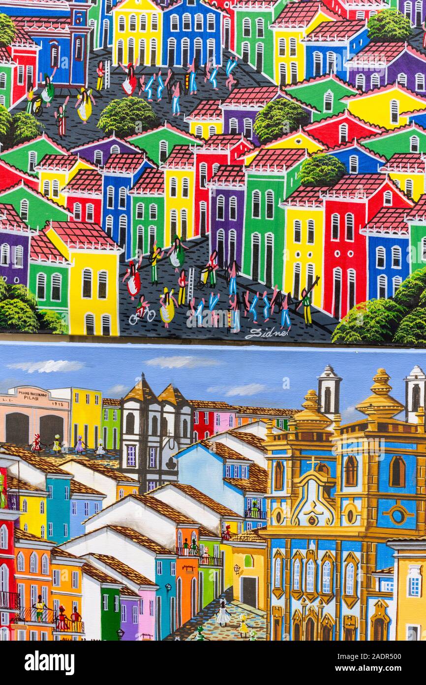 View to beautiful and colorful art paintings for sale in the