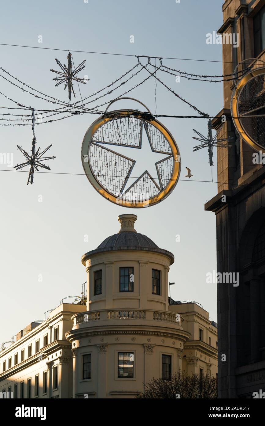 Christmas lights decoration along the Strand Stock Photo Alamy