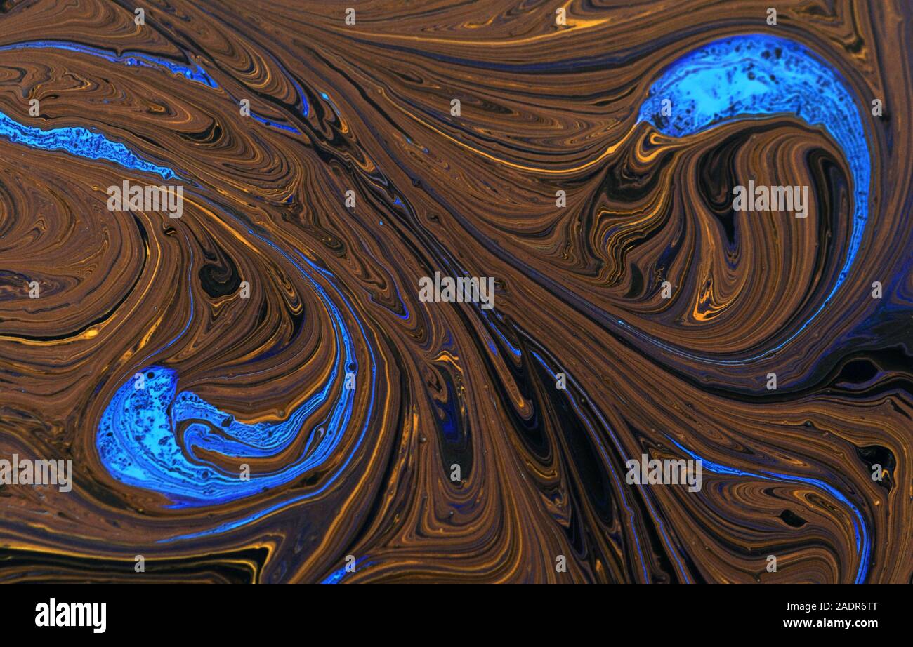Marbled blue abstract background. Liquid marble pattern. Stock Photo