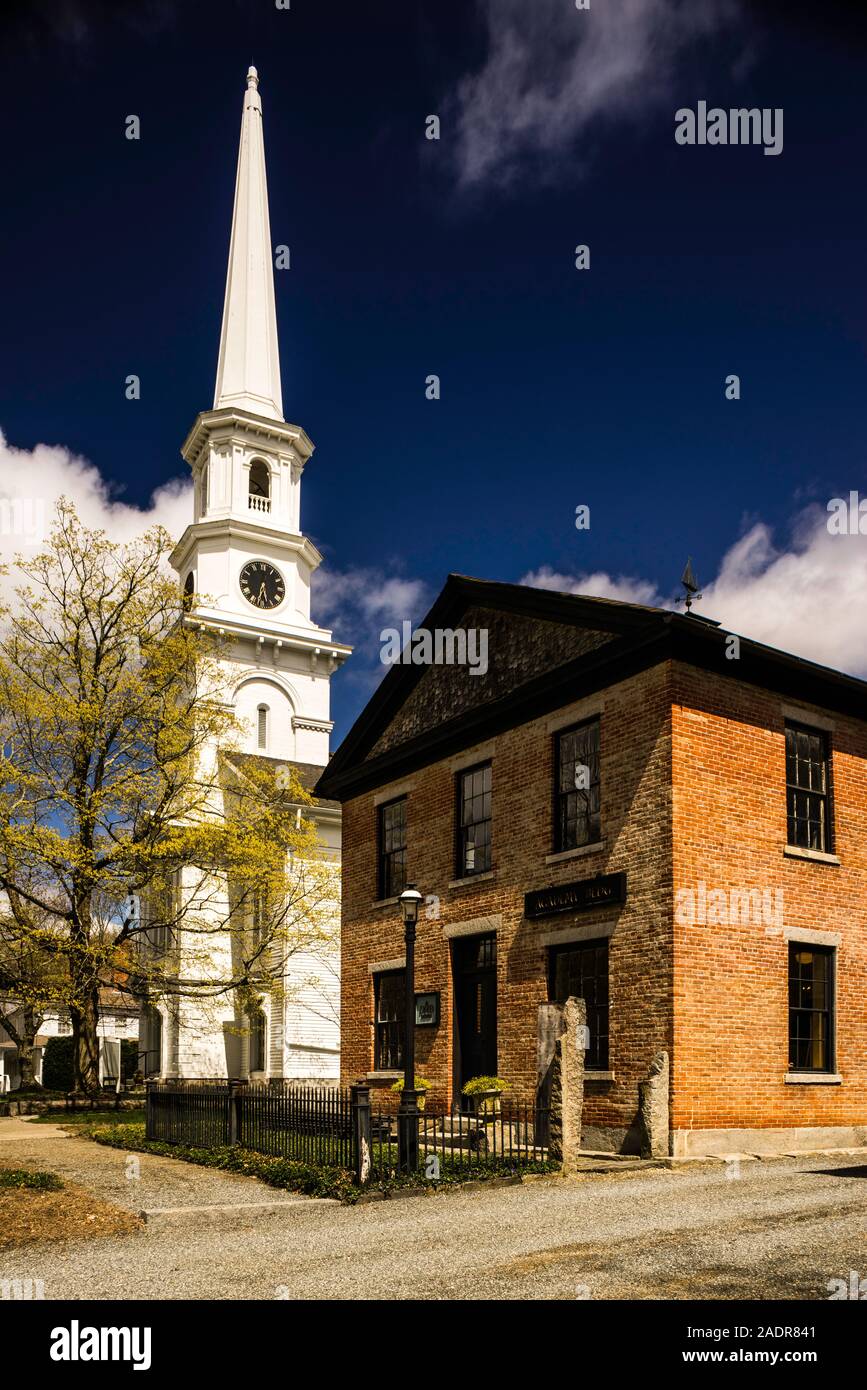 The Academy Building and the Thompson Congregational Church Thompson