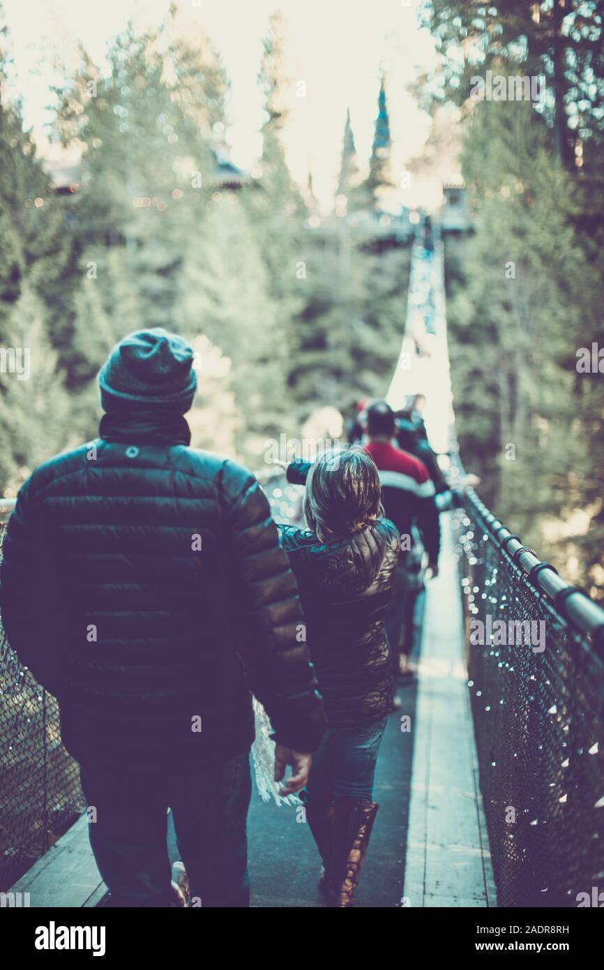 Capilano suspension bridge winter hires stock photography and images