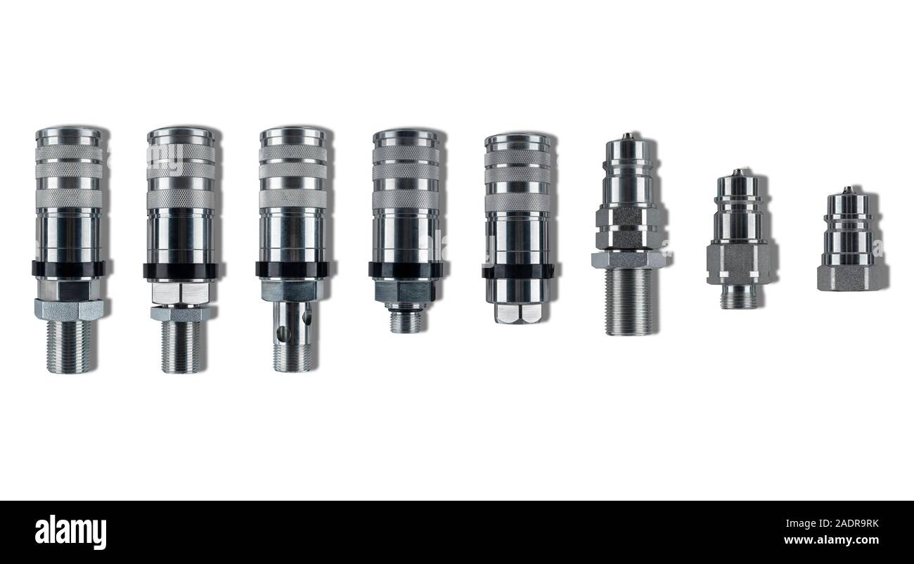 Group of Euro standard Hydraulic quick couplers for quick connect
