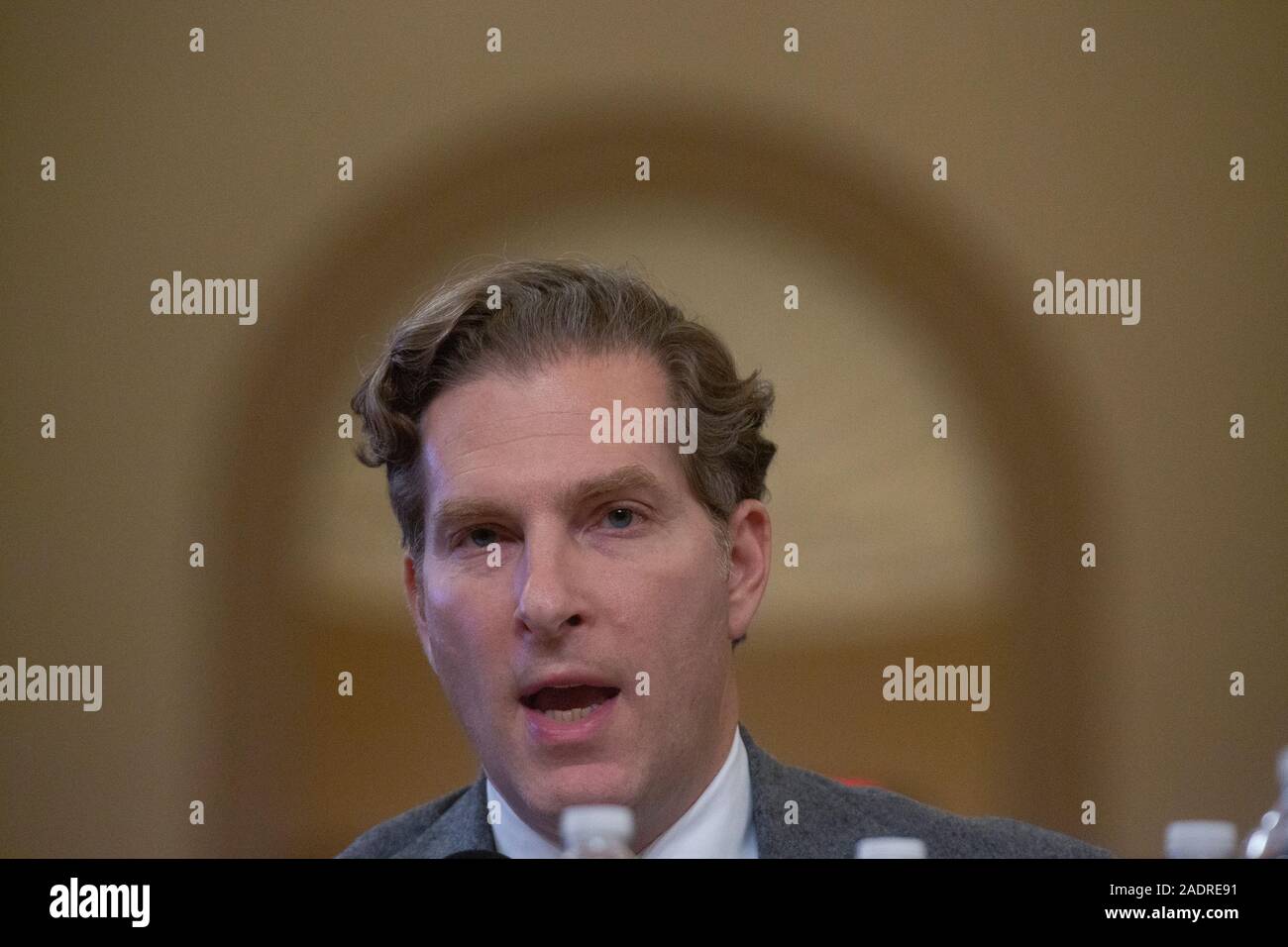 Washington, United States Of America. 04th Dec, 2019. Constitutional law expert Noah Feldman, of Harvard University, along with Pamela Karlan, of Stanford University, Michael Gerhardt, of the University of North Carolina, and Jonathan Turley of The George Washington University Law School, testifies before the United States House Committee on the Judiciary on Capitol Hill in Washington, DC, U.S. on Wednesday, December 4, 2019. Credit: Stefani Reynolds/CNP | usage worldwide Credit: dpa/Alamy Live News Stock Photo