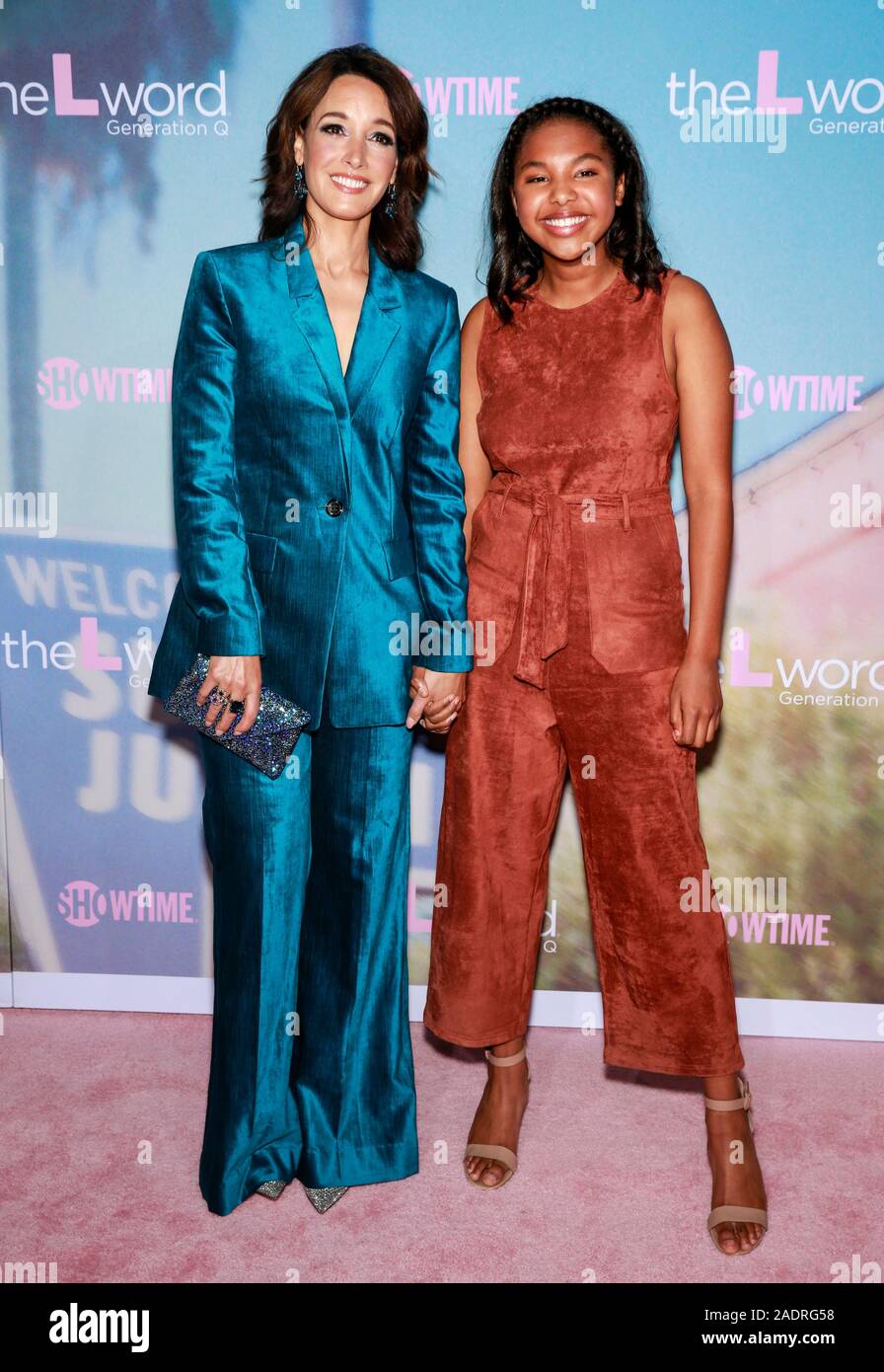 Los Angeles, CA - December 02, 2019: Jennifer Beals and Jordan Hull attend the premiere of Showtime's 'The L Word: Generation Q' at the Regal LA Live Stock Photo