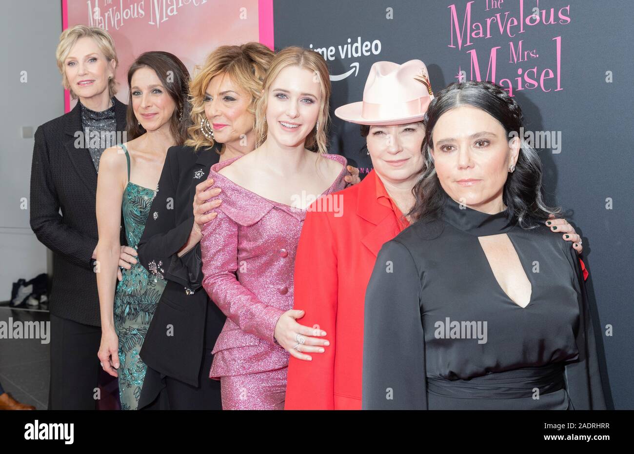 New York, NY - December 3, 2019: Jane Lynch, Marin Hinkle, Caroline
