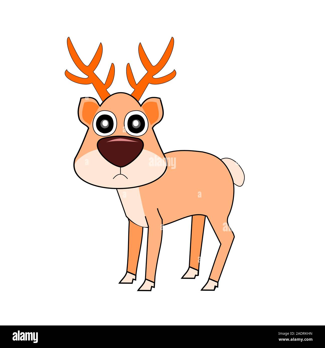 Cute reindeer character isolated on white background, Cartoon and graphic  about Christmas and New Year's celebration Stock Vector Image & Art - Alamy