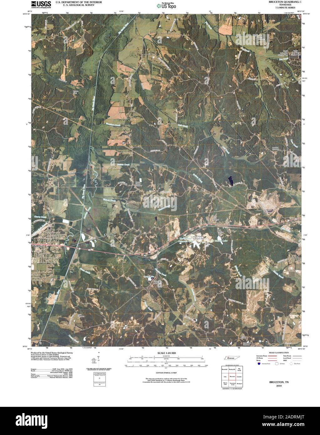 Map of bruceton Cut Out Stock Images & Pictures Alamy