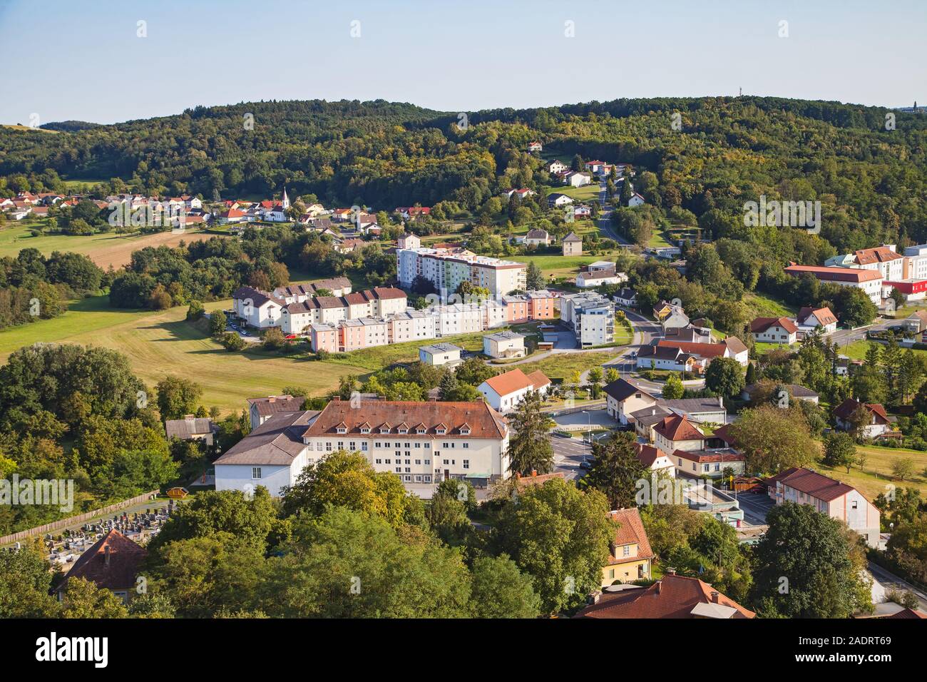 Photo of the small city of Gussing, Austria Stock Photo