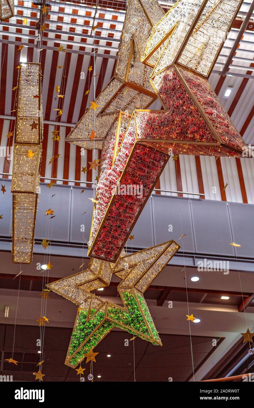 Mackay, Queensland, Australia November 2019 Christmas decorations at