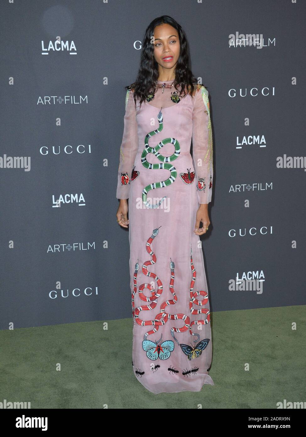 LOS ANGELES, CA. October 29, 2016: Actress Zoe Saldana at the 2016 LACMA Art+Film Gala at the Los Angeles County Museum of Art. © 2016 Paul Smith / Featureflash Stock Photo