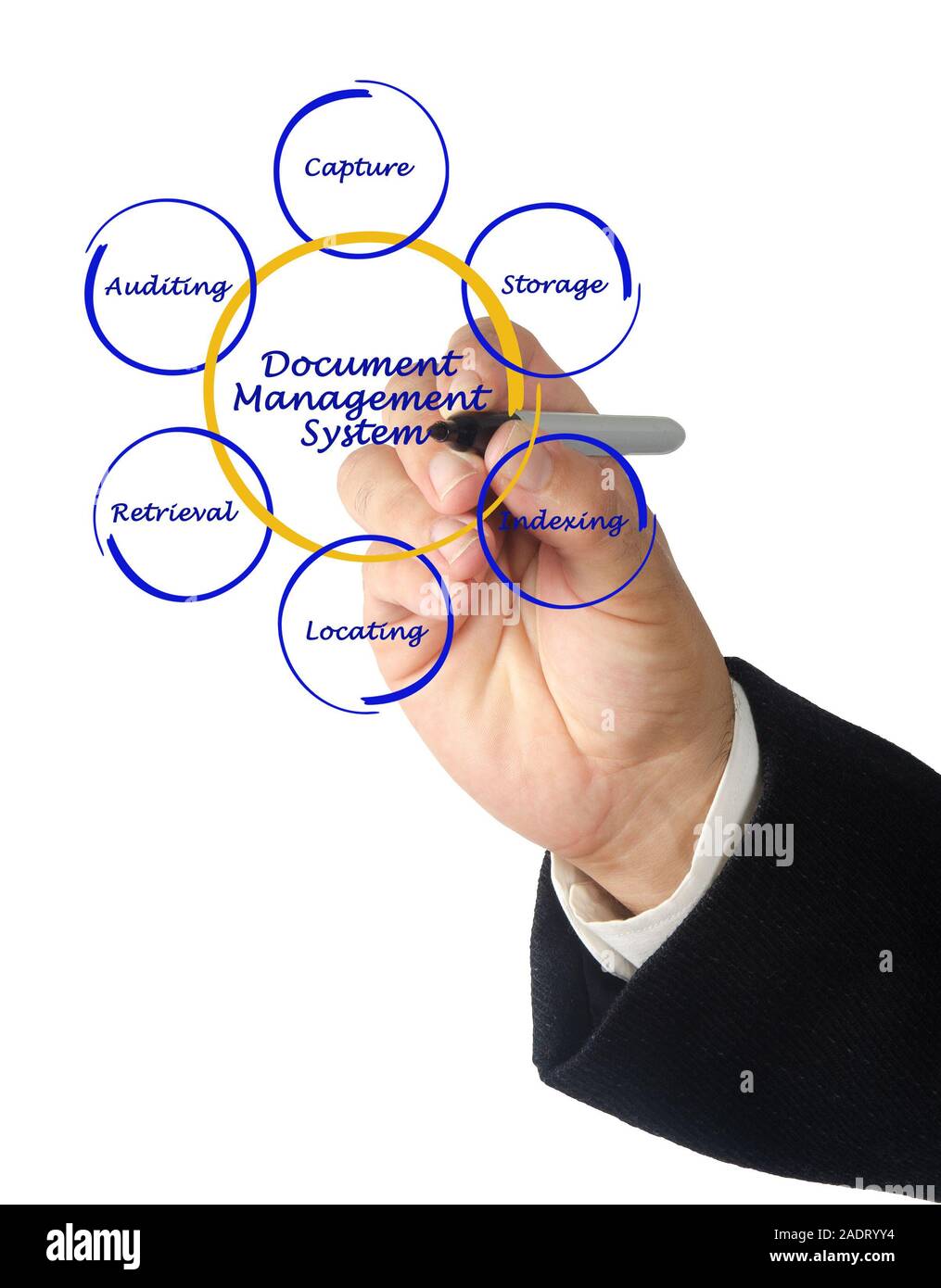 Diagram of Knowledge Management System Stock Photo - Alamy