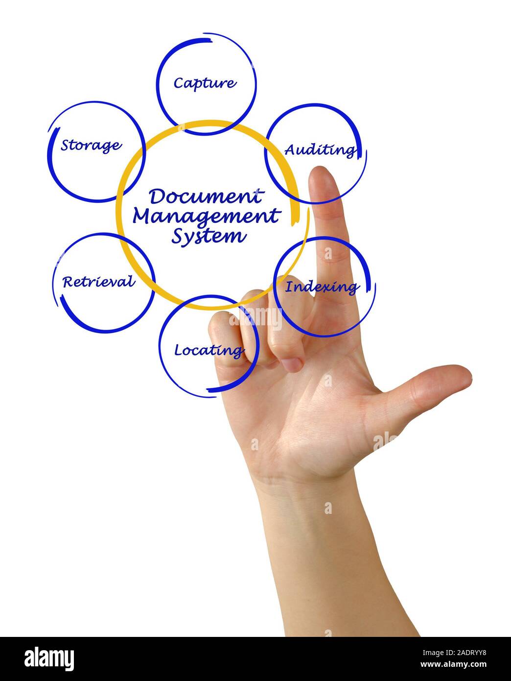 diagram of document management system Stock Photo - Alamy