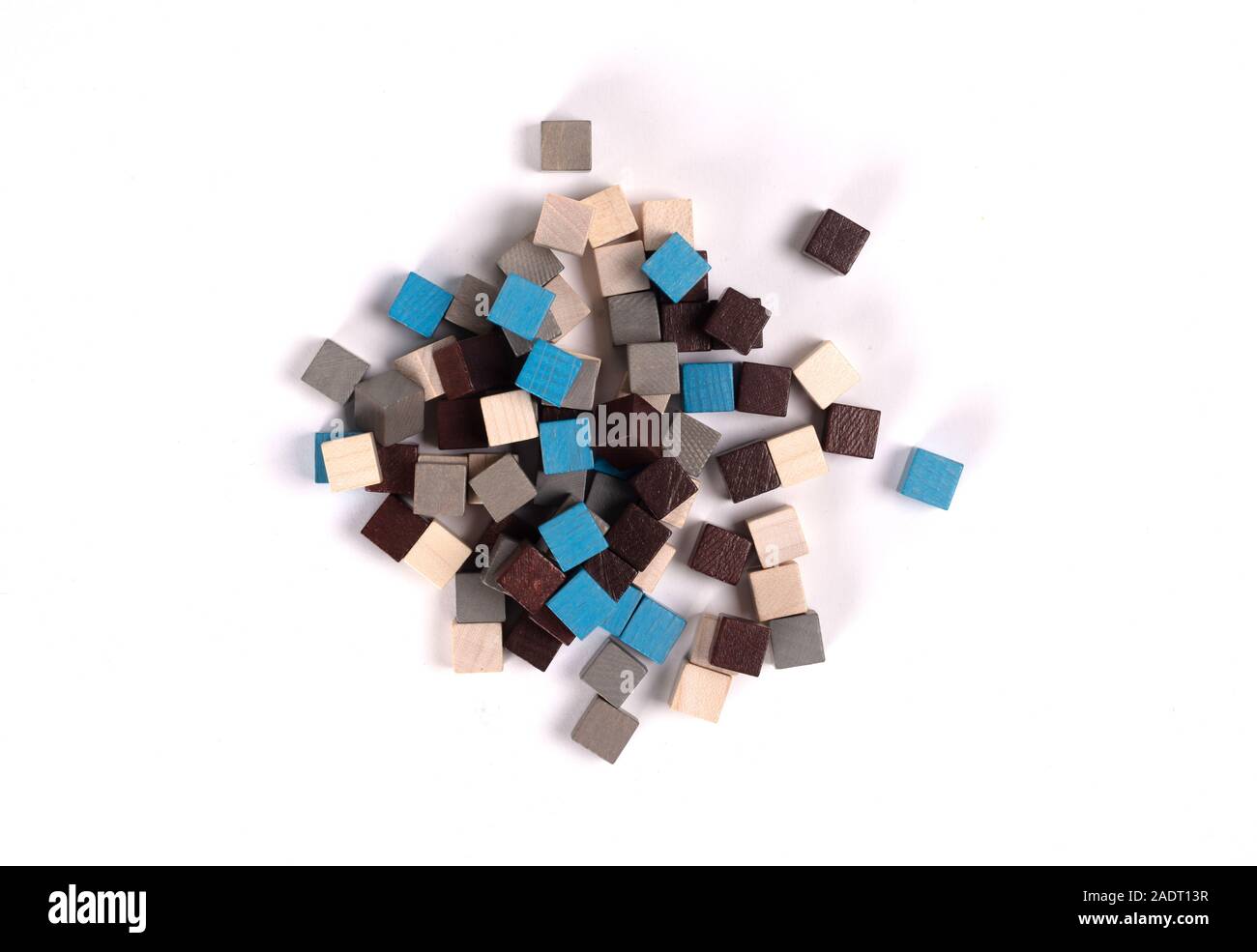 Wooden toy cubes, isolated on white background Stock Photo - Alamy