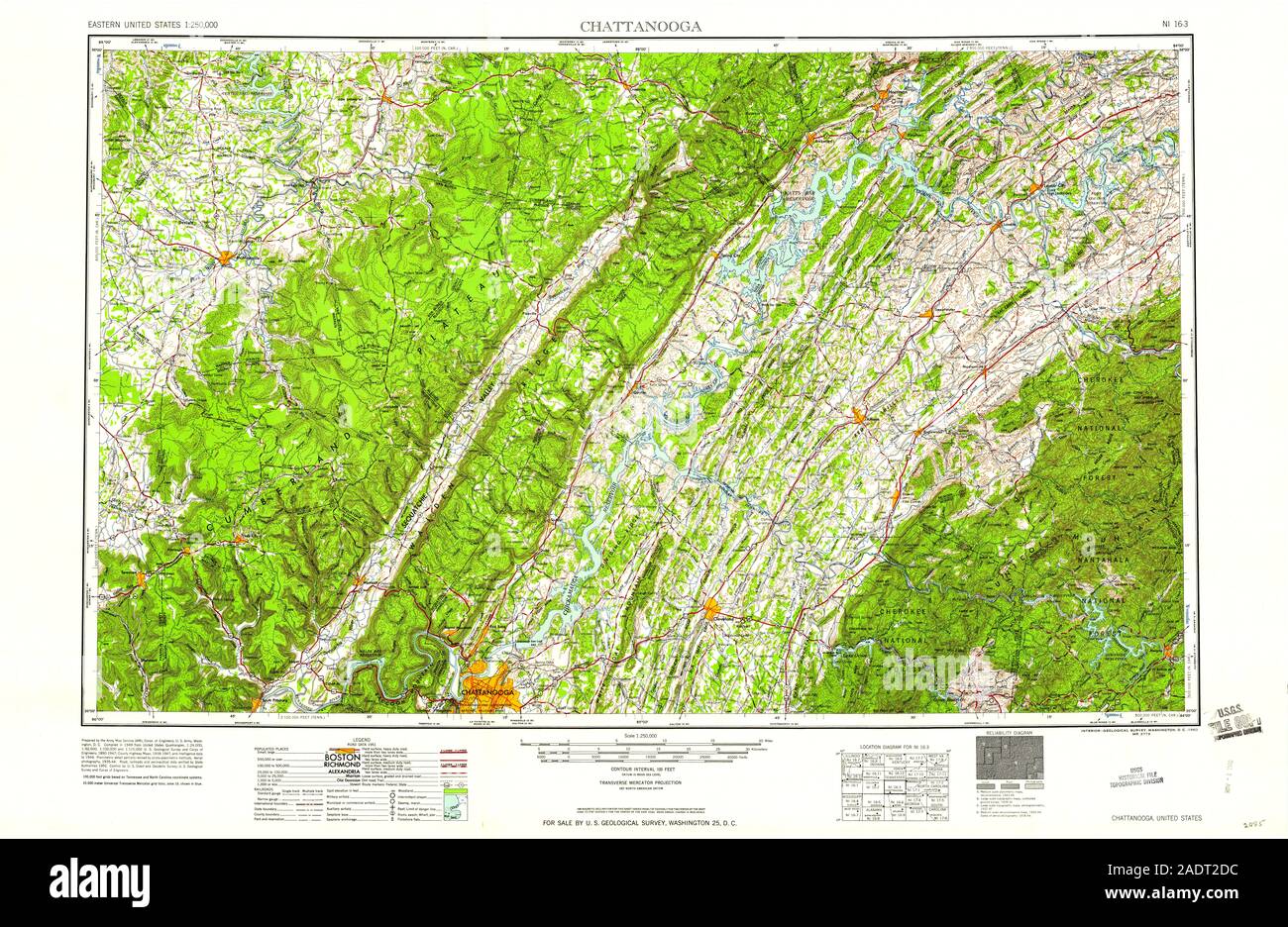 Map Of Chattanooga Cut Out Stock Images & Pictures Alamy