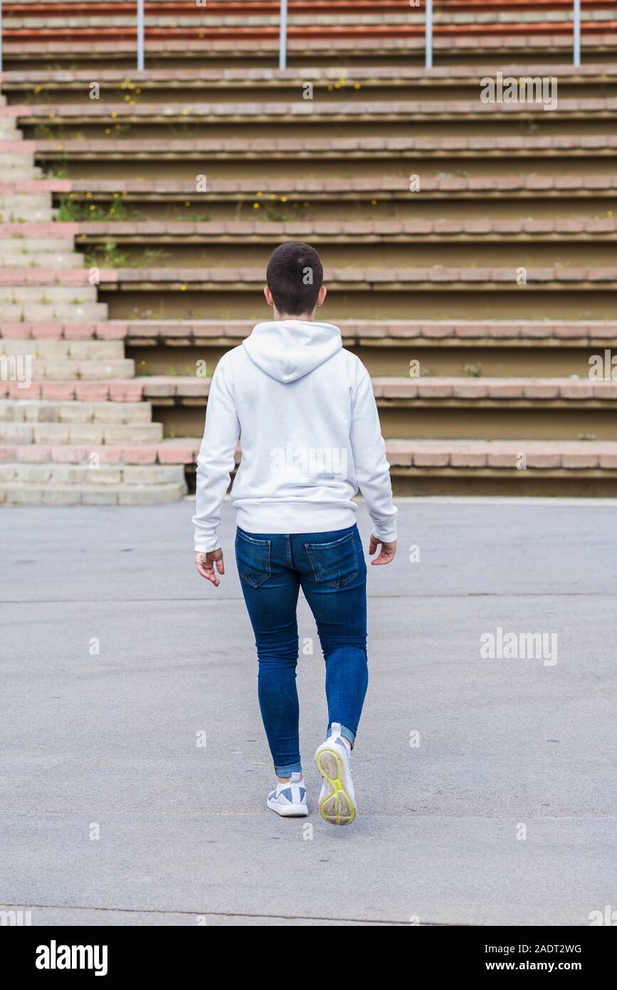Back view male teenager hi-res stock photography and images - Alamy