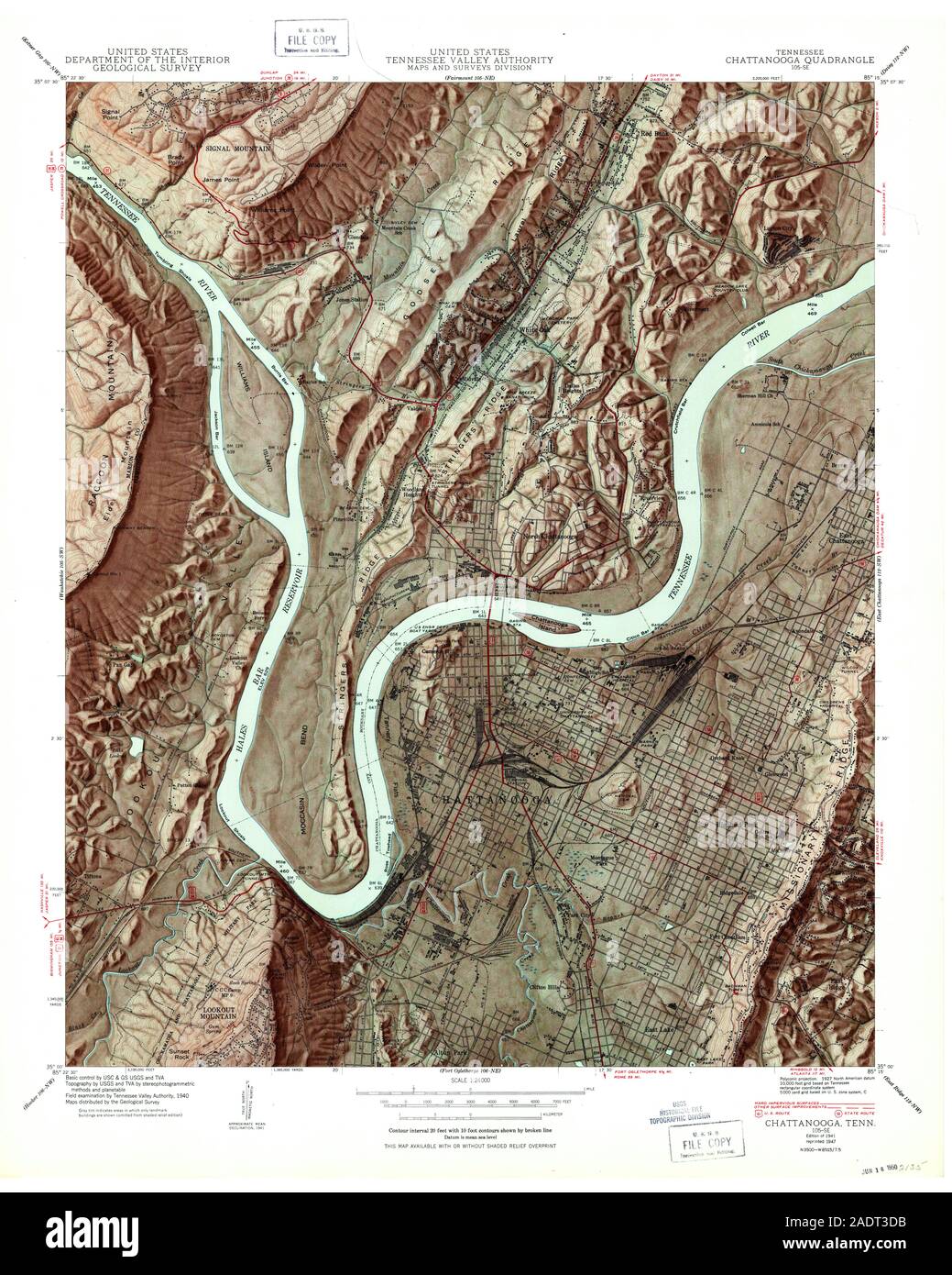 Map of chattanooga Cut Out Stock Images & Pictures Alamy