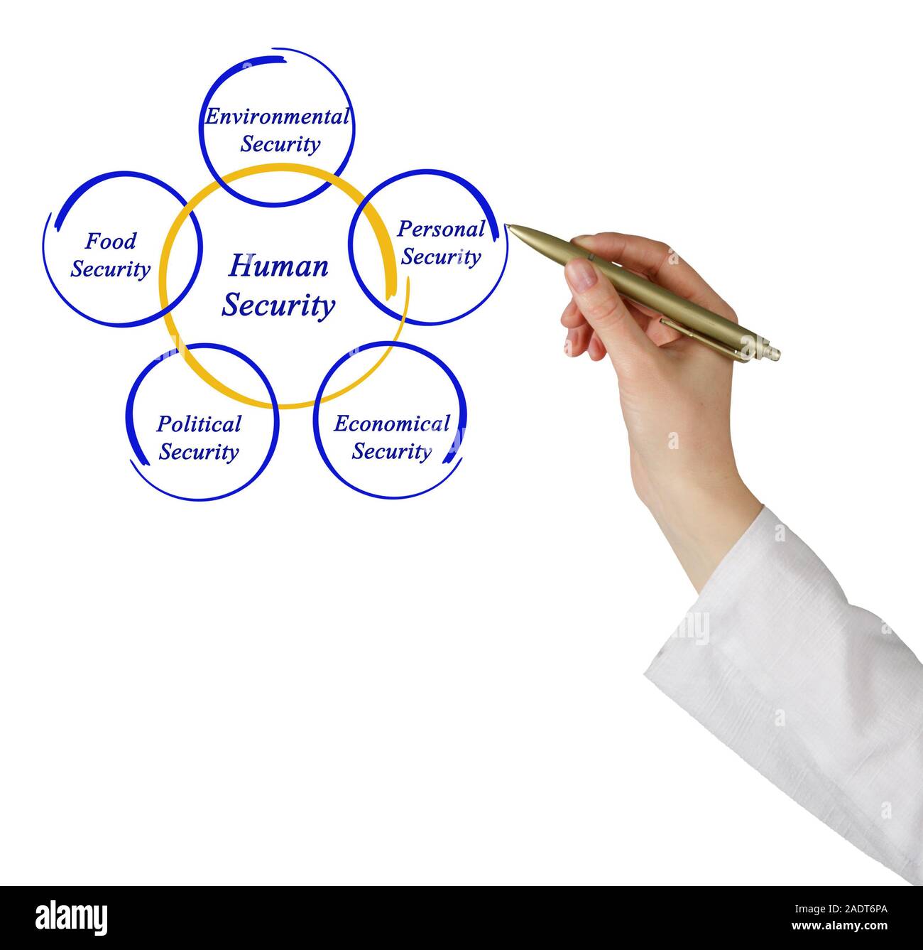 Diagram of Human Security Stock Photo - Alamy