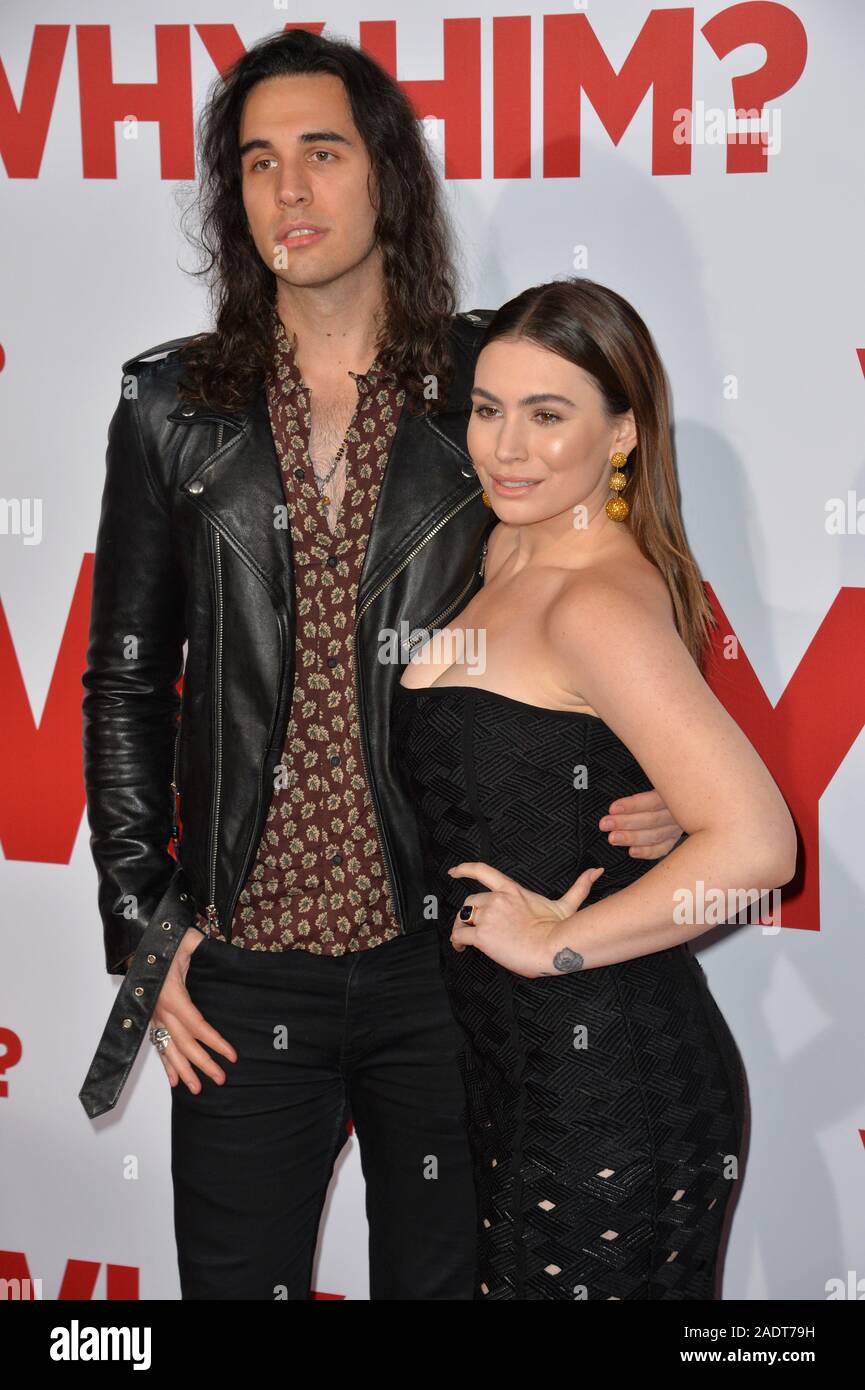 LOS ANGELES, CA. December 17, 2016: Nick Simmons & Sophie Simmons -  children of KISS star Gene