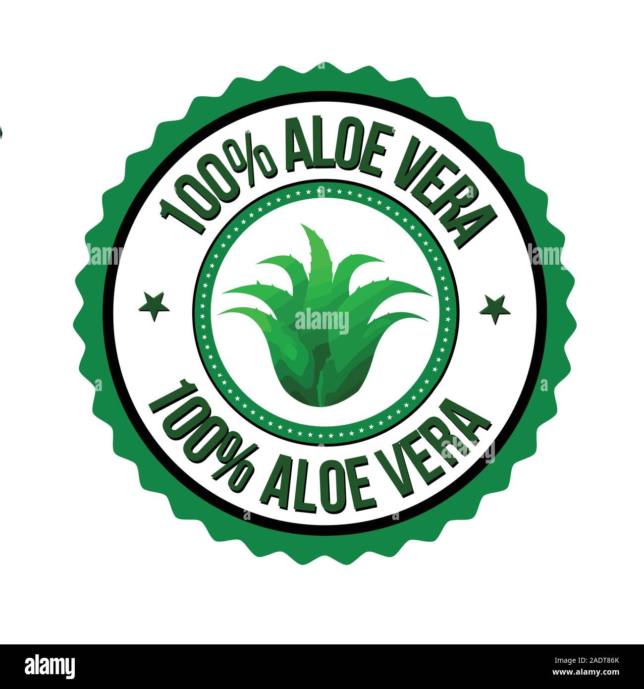 100% aloe vera label or sticker on white background, vector illustration  Stock Vector Image & Art - Alamy