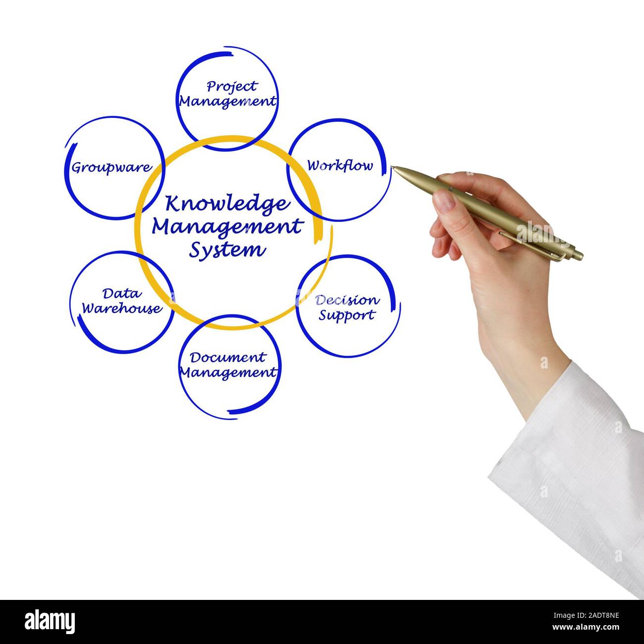 Knowledge Management System Stock Photo