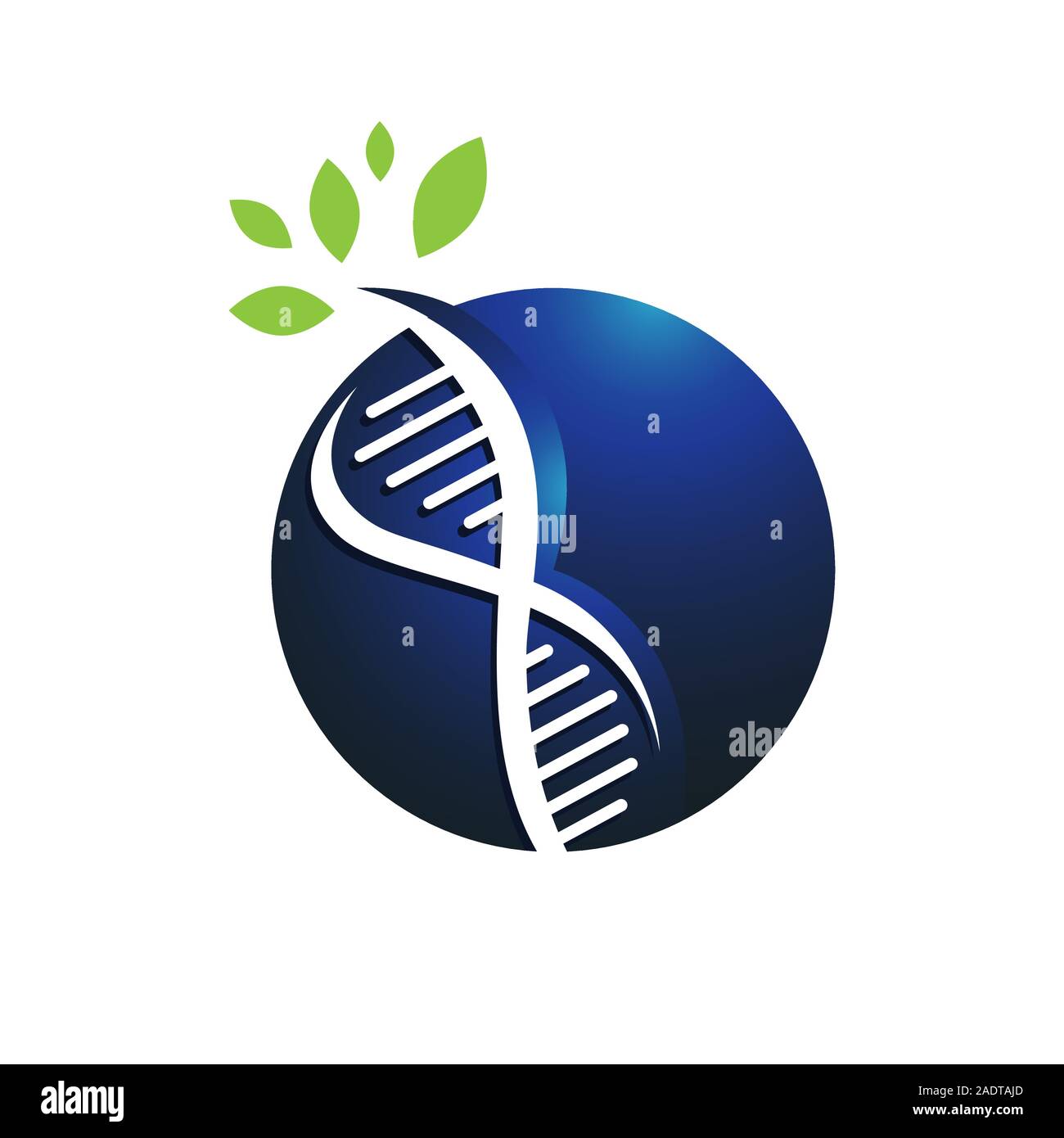 helix dna tree logo design vector icon. simple sign nature DNA strand icon Stock Vector