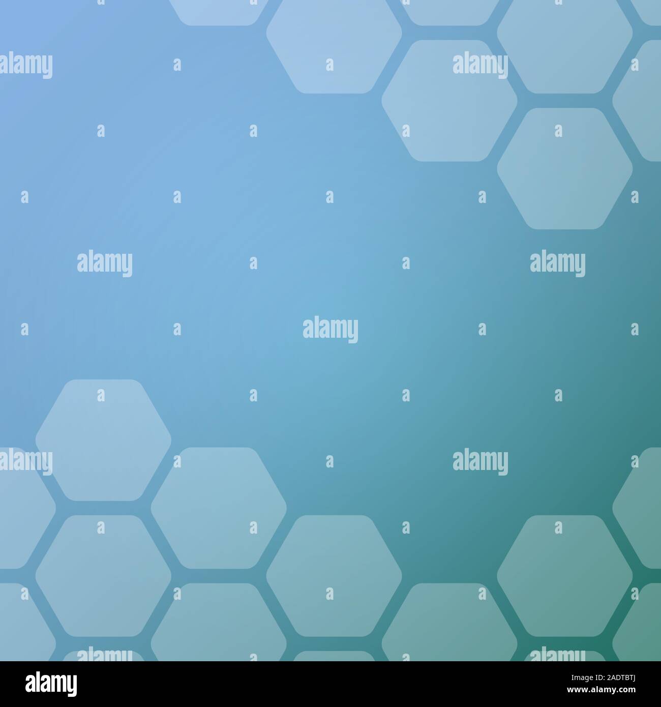 Abstract blue background with hexagons. Web blank card design. Vector illustration. Stock Vector