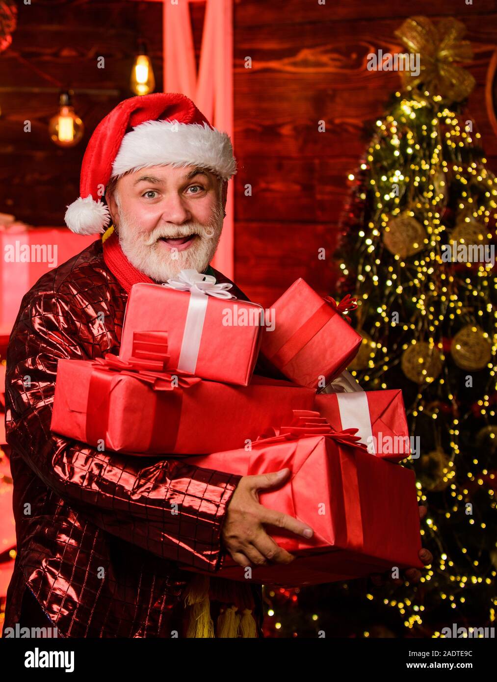 Enjoying from christmas tree at home hires stock photography and images Alamy