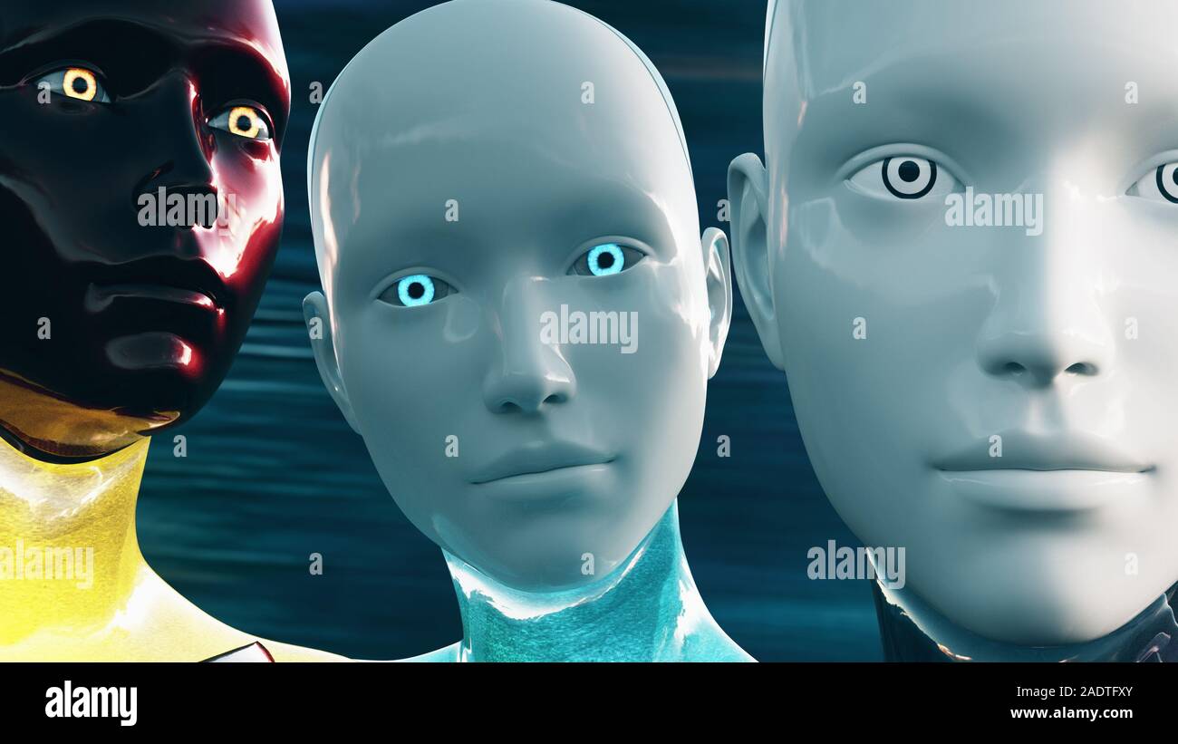 3D Illustration of a Humanoid Robot commonly called Android AI ...