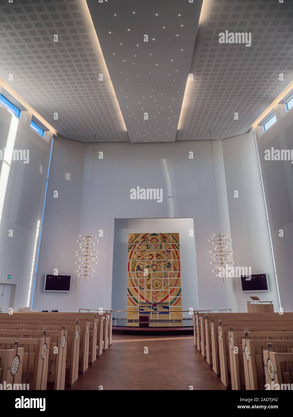 Modern Church Building In Thyboroen At The West Coast In