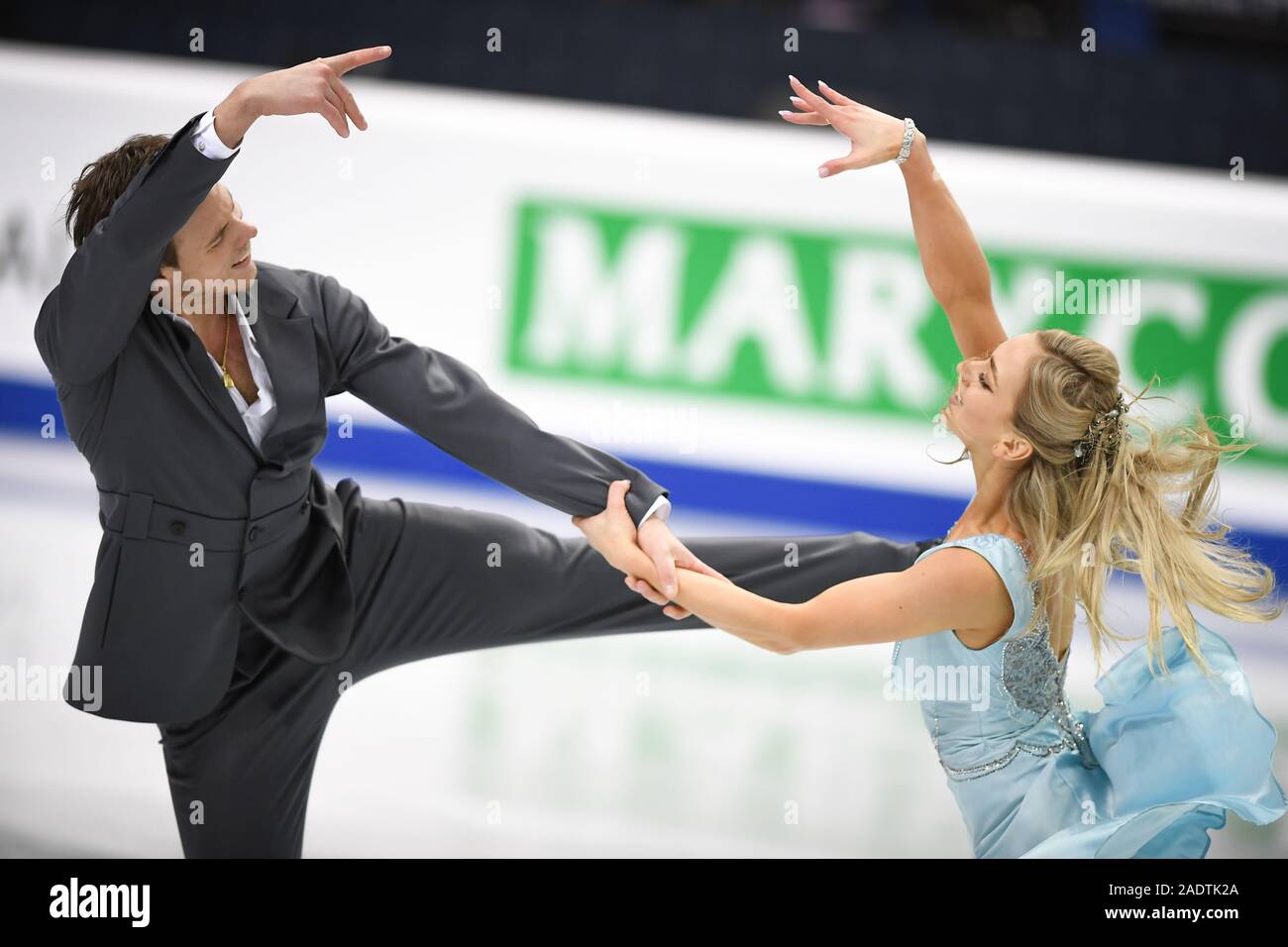 Victoria SINITSINA & Nikita KATSALAPOV from Russia, during Rhythm Dance  Practice, at the ISU Junior & Senior Grand Prix of Figure Skating Final  2019/20 at Palavela, on December 04, 2019 in Torino,