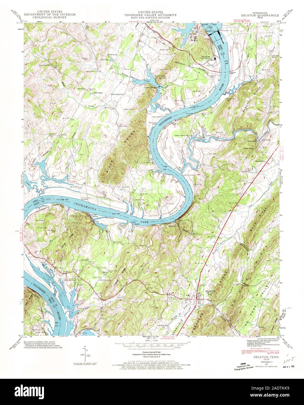 Decatur tennessee map hi-res stock photography and images - Alamy