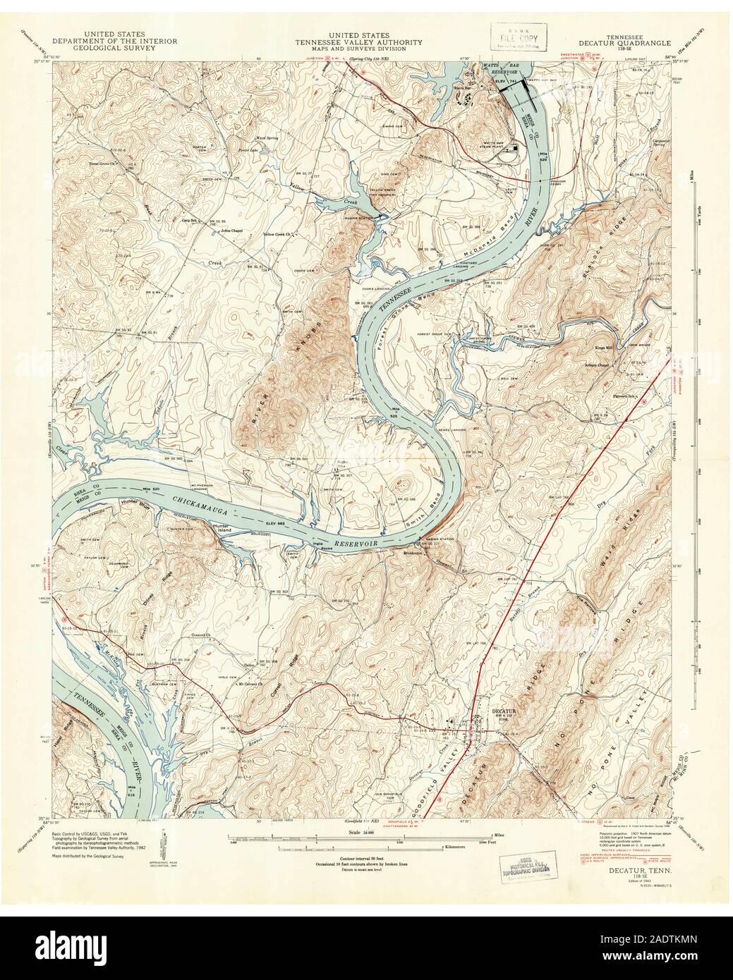 Decatur tennessee map hi-res stock photography and images - Alamy