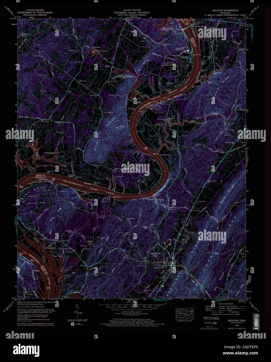 Decatur tennessee map hi-res stock photography and images - Alamy