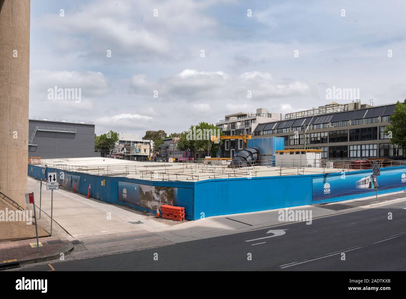 Early below ground works on the new Crows Nest Metro railway train station in Sydney