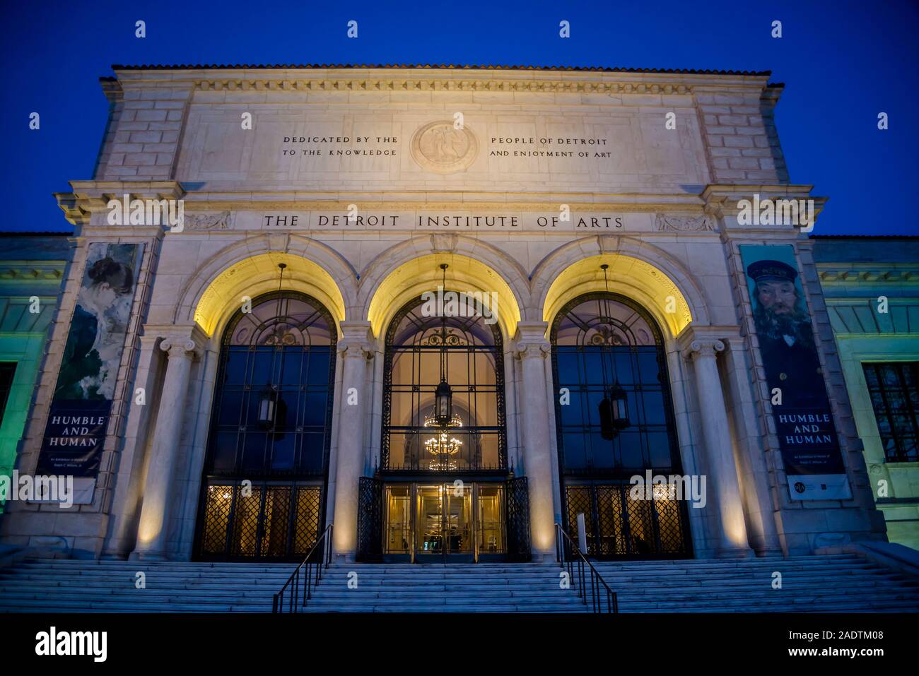 Main facade of the Detroit Institute of Arts, (DIA), one of the largest