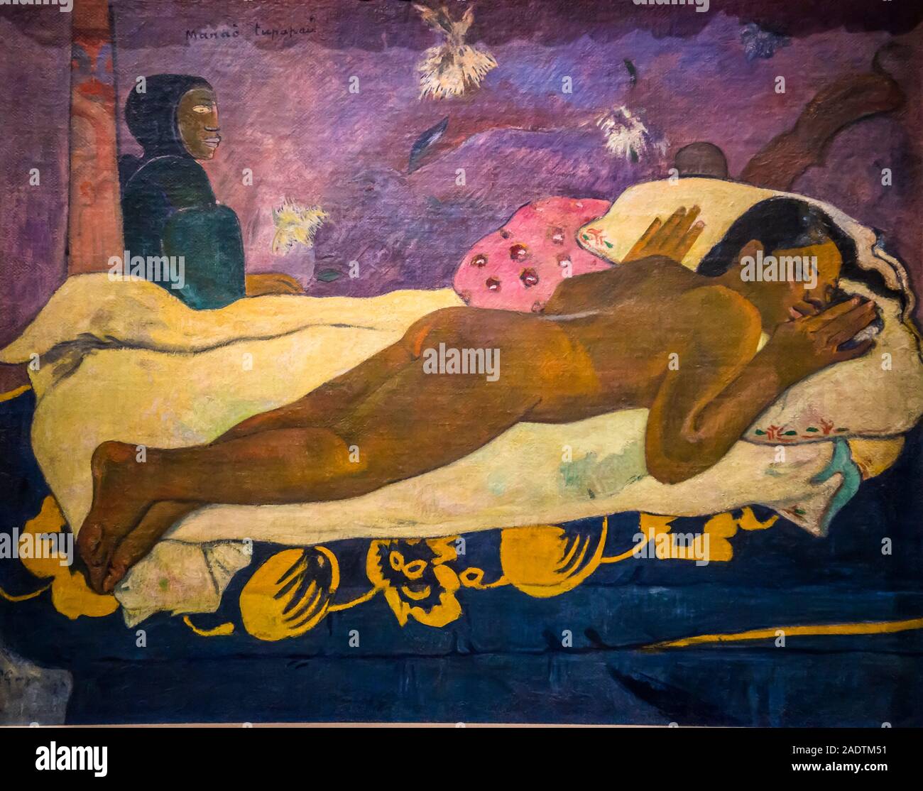 Paul Gaugin painting Spirit of the Dead Watching,  Detroit Institute of Arts, (DIA), Detroit, Michigan, USA Stock Photo