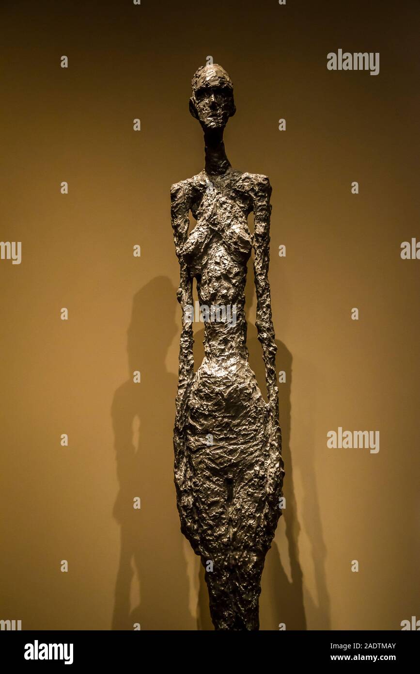 Alberto Giacometti sculpture Standing Woman II, 1960, Detroit Institute of Arts, (DIA), Detroit, Michigan, USA Stock Photo