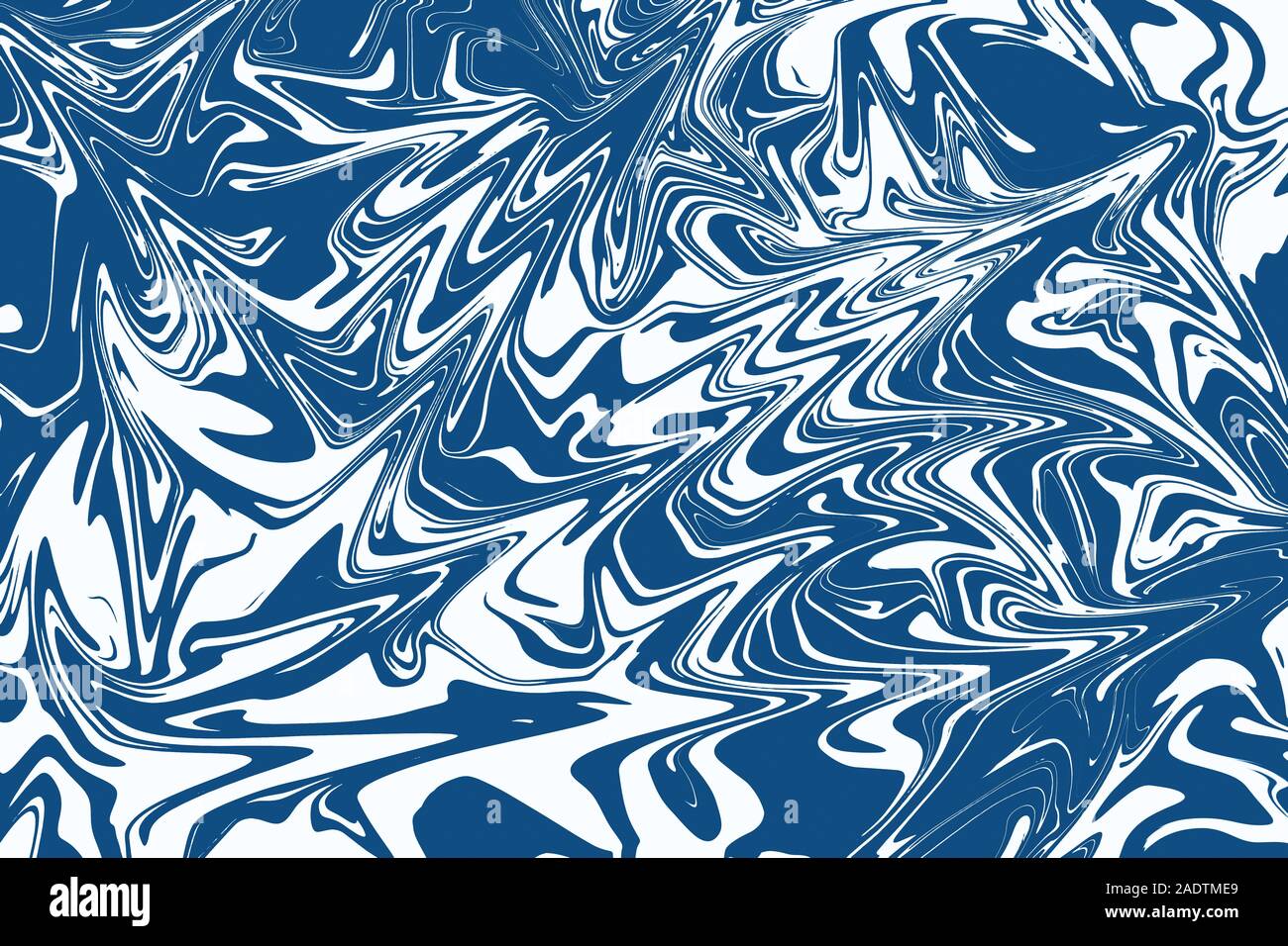 Abstract fluid art with blue and white background. Digital art drop ...