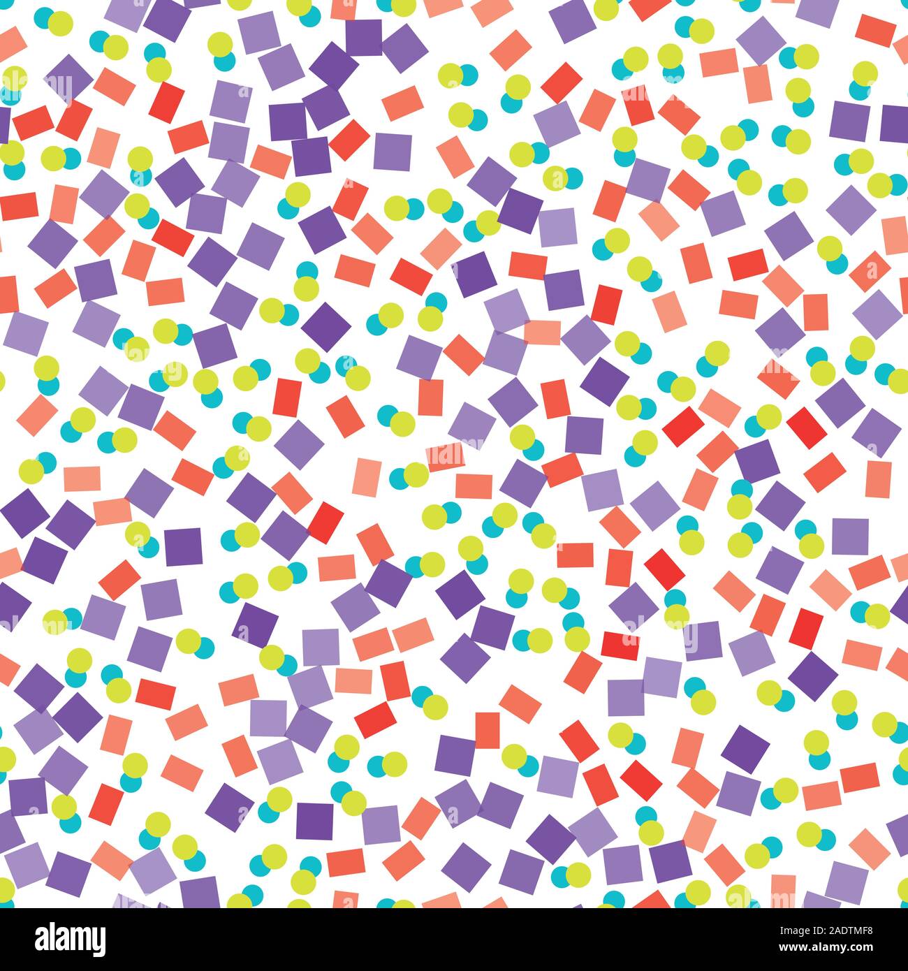 Seamless vector pattern with colorful fun figures on white background. Fabric or wrapping paper minimalistic design. Stock Vector