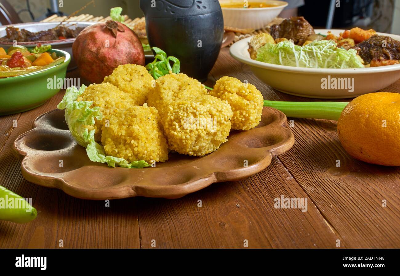 Aiyash, Millet Balls, Chadian cuisine, Traditional assorted African