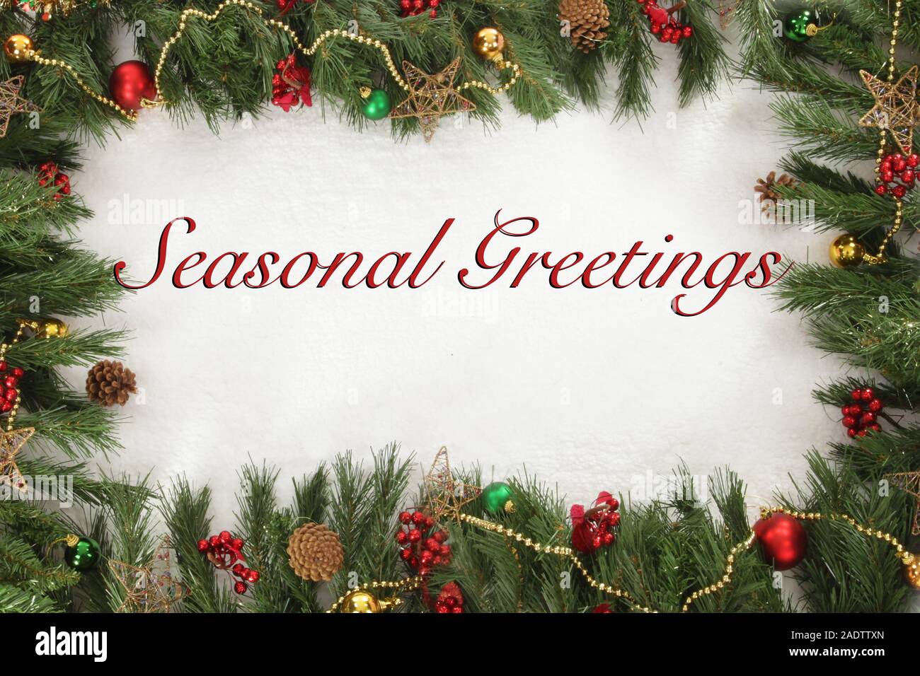 Christmas,  Seasonal greetings sign Stock Photo