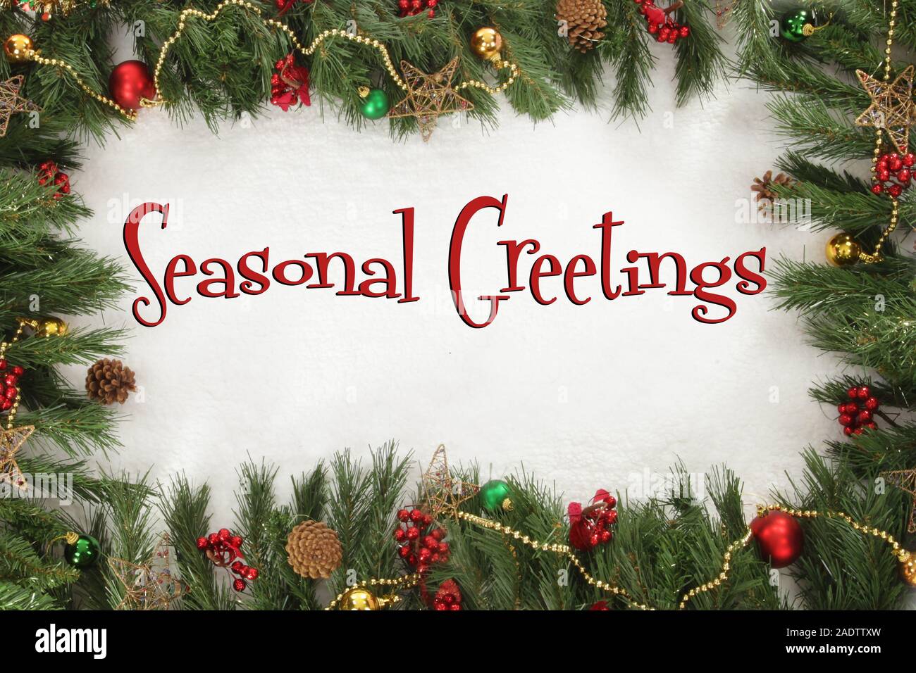 Christmas,  Seasonal greetings sign Stock Photo