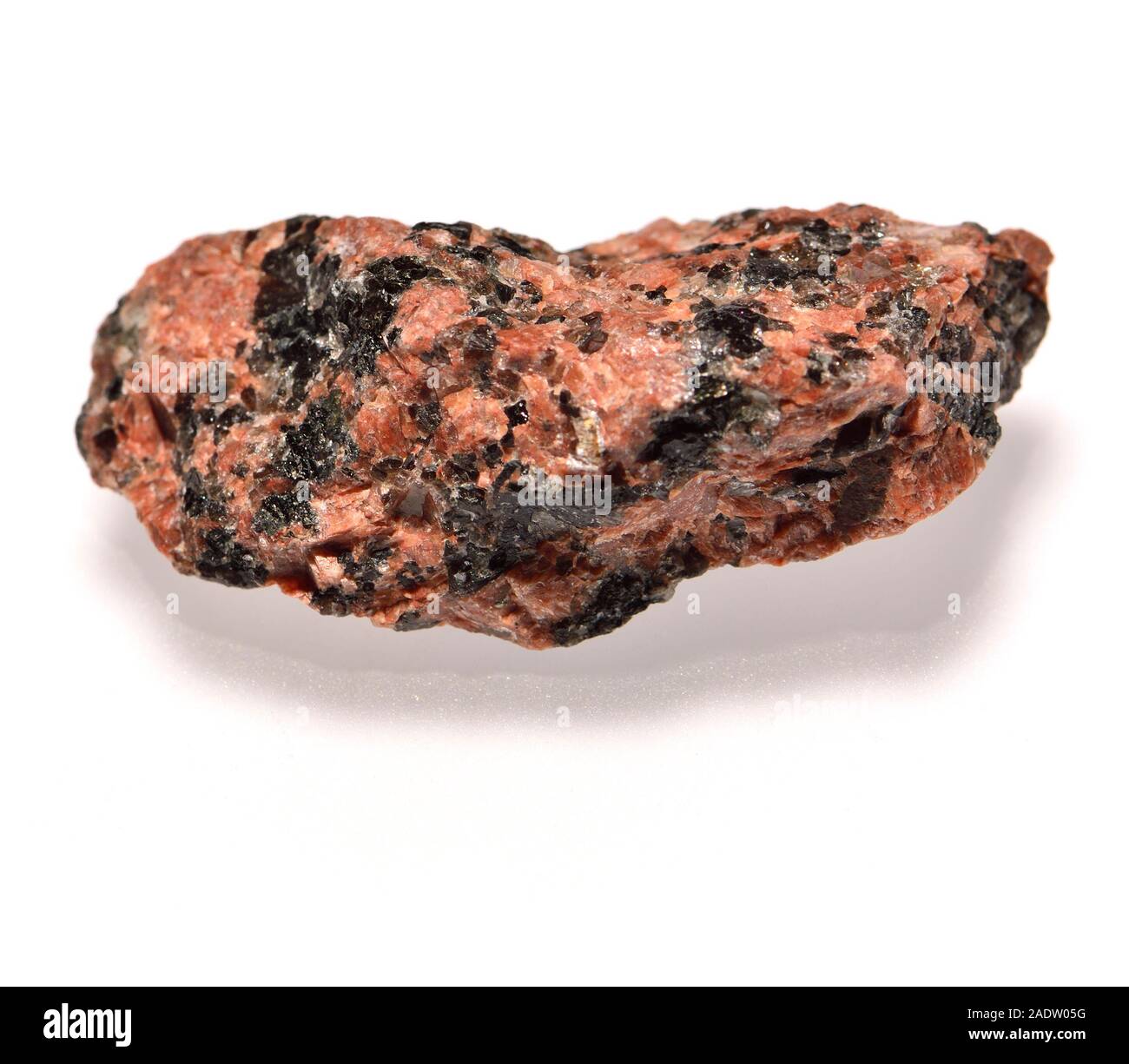 Granodiorite (Norway)  phaneritic-textured intrusive igneous rock similar to granite, but containing more plagioclase feldspar than orthoclase feldspa Stock Photo